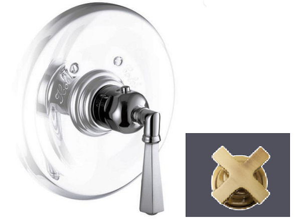 Смеситель для душа Nicolazzi Termostatico, на 1 потребитель, Bronzed Plated (4914EXT BZ 05)