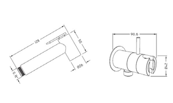 Гигиенический душ Nicolazzi Doccia, золото (Gold, Polished Gold) (5523T GO)