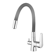 Смеситель ESKO "Coral" для кухни с подключением к фильтру, серый (CL03GChr)