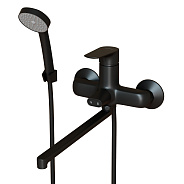 Смеситель для ванны и раковины 35k MIXLINE МЛ14-02 (ML14-02BL) ЧЕРНЫЙ (556606)