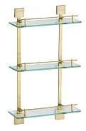 Полка Savol прямая тройная стеклянная 40см (S-06522C-3)
