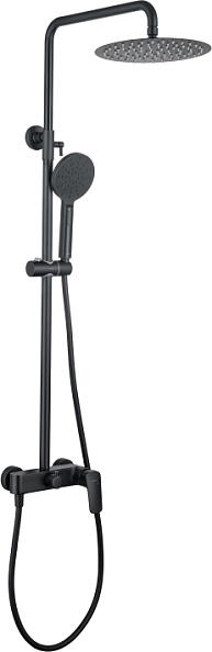 Душевая система AQUATEK AQ2060MB, 3jet 250мм, матовый черный