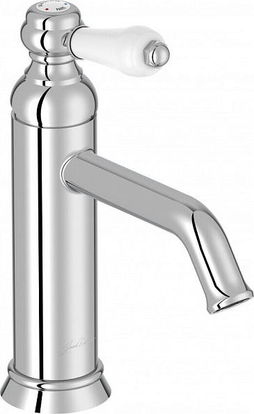 Смеситель для раковины Jacob Delafon Louise (E24360-CP) короткий, хром/белый
