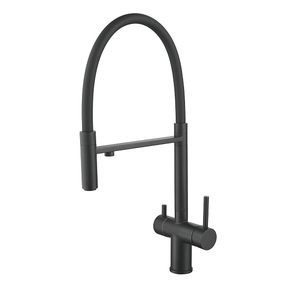 Смеситель для кухни с подключением фильтра Shevanik S178H, черный