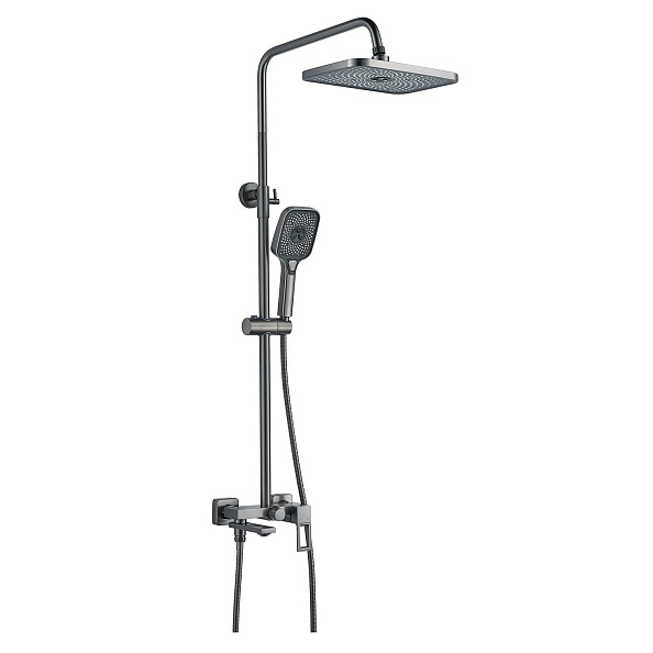 Душевая система Raffine F3696T, оружейная сталь