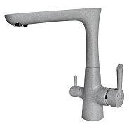 Смеситель для кухни с подключением фильтра GranFest 3223, серый