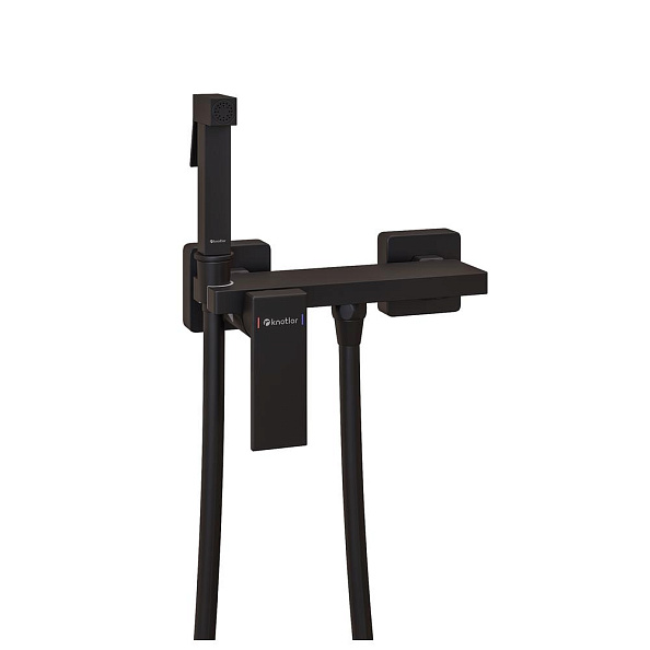 Гигиенический душ со смесителем Knotlor FHS02S0BL, черный