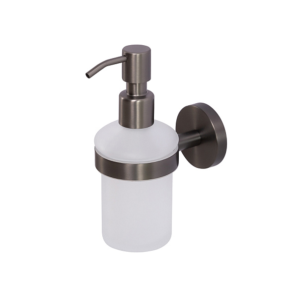 Диспенсер для мыла подвесной Cezares Relax, оружейная сталь (RELAX-SOIS-V-GM)
