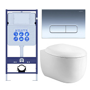 SET AQUATEK АЛЬТАИР-016 4в1 (рама AQUATEK Standard INS-0000012+крепеж KKI-0000002+клавиша KDI-0000016+унитаз АЛЬТАИР AQ1980-00 с тонким сиденьем soft-