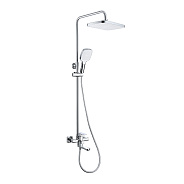 Душевая система Prohanss для ванны и душа с тропическим душем поворотный излив 15 см, хром (P60.24)