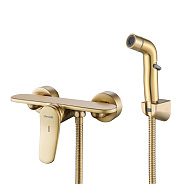 Гигиенический душ со смесителем Shevanik S4705G-1, золотой сатин