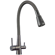 Смеситель для кухни с подключением фильтра воды Fmark FS1062-Q06-2, графит