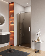 Душевая дверь Cezares Slider 100x100x195 мм, прямоугольная, хром (SLIDER-B-1-100/110-BR-Cr)