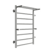 Полотенцесушитель водяной с полкой (правое подключение) Terminus Аврора П8 50х80, хром