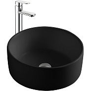 AQ5118-MB раковина 400*400*165 для установки на столешницу, матовый черный