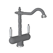 Смеситель для кухни с подключением фильтра Florentina АРИЯ 333.21H.2113.307, серый шёлк