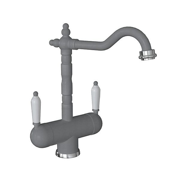 Смеситель для кухни с подключением фильтра Florentina АРИЯ 333.21H.2113.307, серый шёлк