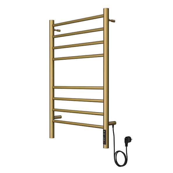 Полотенцесушитель электрический с диммером Terminus Аврора П8 50х80, золото арт