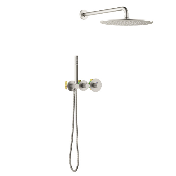 Душевая система встроенная с термостатом Timo Saona никель (SX-2359/13SM)