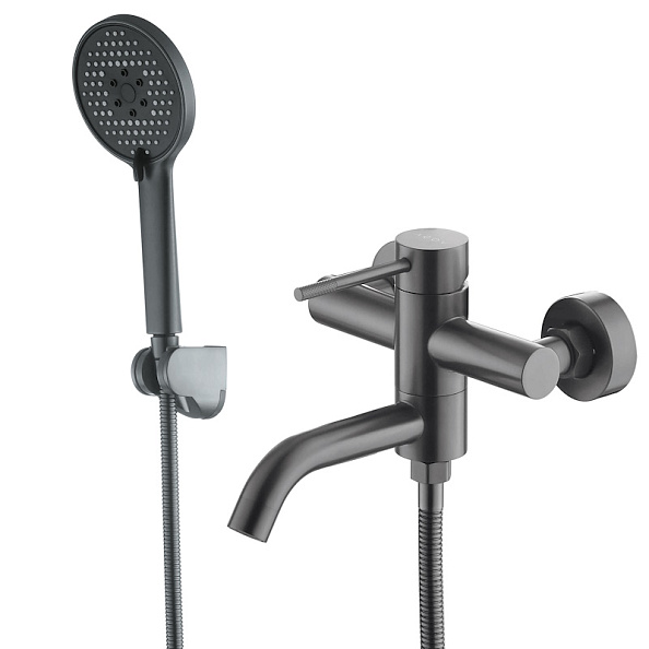 Смеситель для ванны VODA VSL54GM/VSL54AGM, оружейная сталь