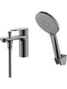 AQ1844BGM НИКА смеситель врезной на борт ванны на 1 отв., оружейная сталь