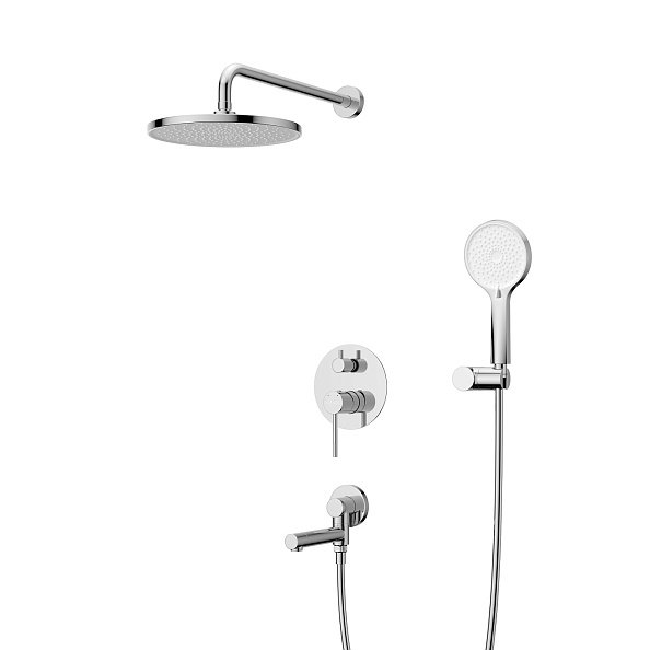 Душевой комплект встраиваемый с изливом Cezares Relax, хром (RELAX-VDSET-01)