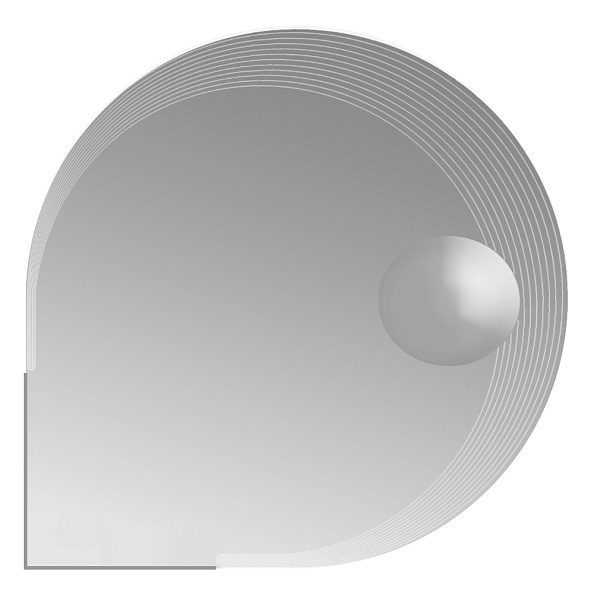 Зеркало с увеличительным зеркалом и LED подсветкой Cezares, 90х90 (45012)