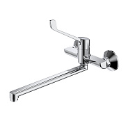 Смеситель для раковины с хирургической ручкой  Splenka S08.21, хром