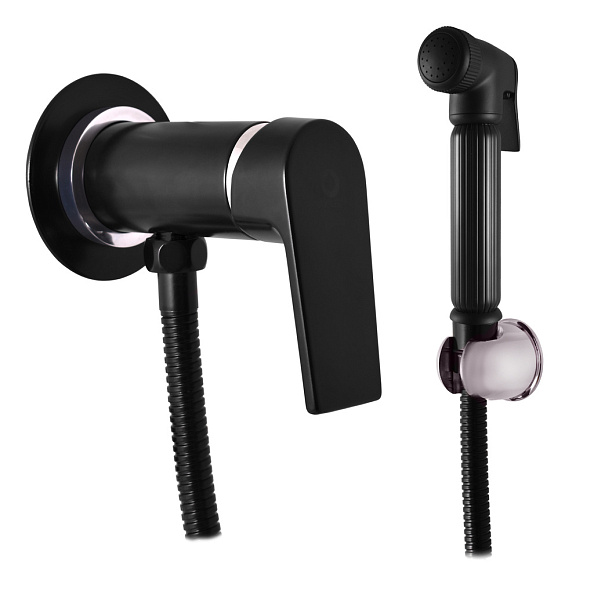 Гигиенический душ со смесителем Rav Slezak COLORADO CO147/1CMATC, черный/хром