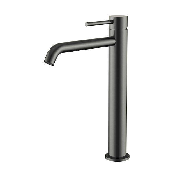 Смеситель для раковины высокий Knotlor SS-21/GM, оружейная сталь