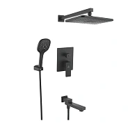 Душевая система встраиваемая Rose R2835H, черный
