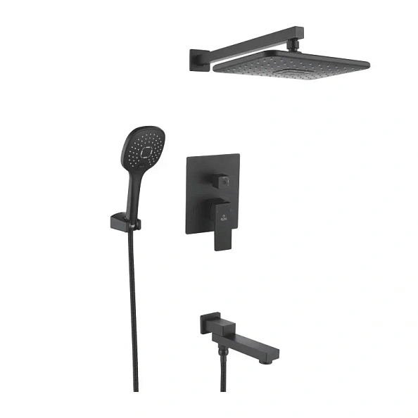 Душевая система встраиваемая Rose R2835H, черный