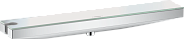 Полка со шланговым подсоединением и держателем лейки слева.Hansgrohe Rainfinity хром (26843000)