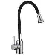 Смеситель для кухни с гибким изливом и режимом душ Fmark FS8299A-01, хром