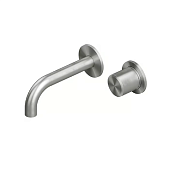 Смеситель для раковины Quadro design Stereo, сталь брашированная (16 13T.00 AS)