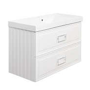 Тумба под раковину подвесная La Fenice Cubo TWIN FNC-01-CUB-B-100-2, белая