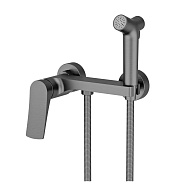 Смеситель Splenka S54.51.09 с гигиеническим душем настенный, графит