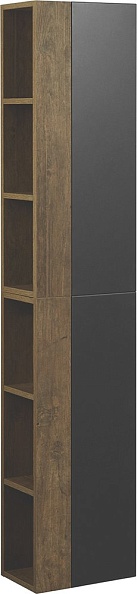 Шкаф - колонна Aquaton Терра 1-створчатый дуб кантри, антрацит 1A247503TEKA0