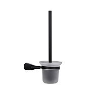 Ерш FASHUN для унитаза со стеклянным матовым стаканом настенный чёрный (A1810-7)