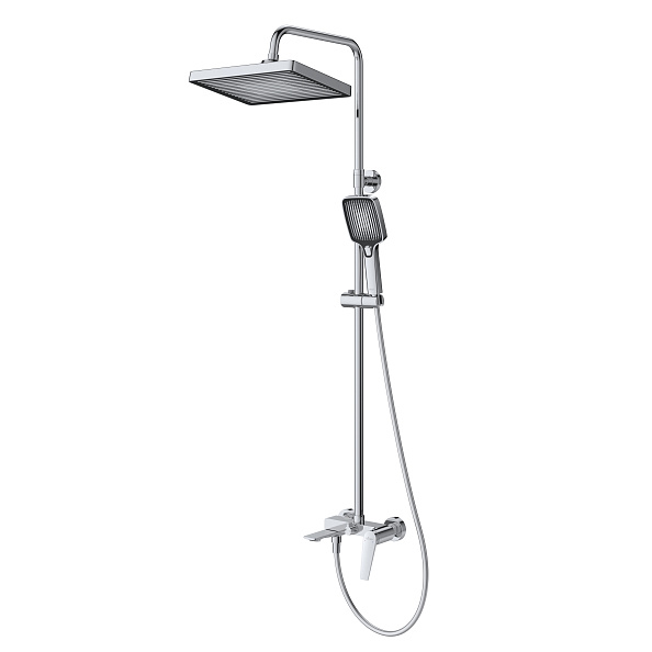 Душевая стойка со смесителем и изливом Cezares Liner, хром (LINER-CVD-01)