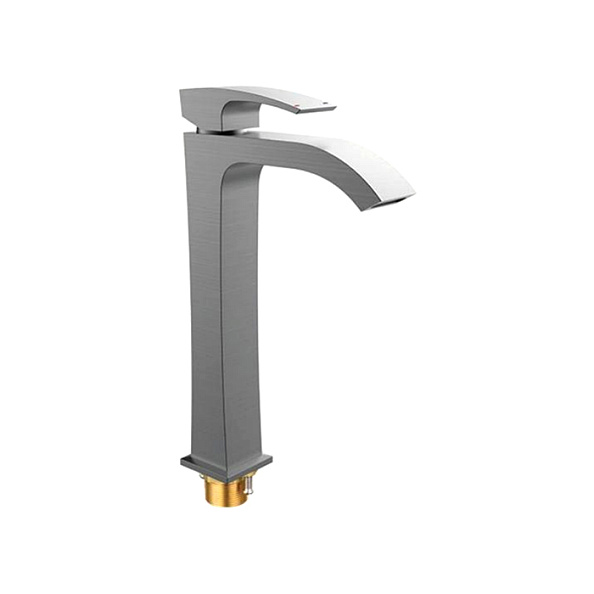 Смеситель для раковины высокий Gappo G1007-89, оружейная сталь