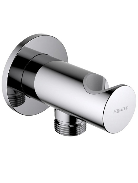Шланговое подсоединение AQUATEK, с держателем, хром AQ2464CR