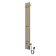 Полотенцесушитель электрический Terminus Стойка TRES круг 120, золото арт