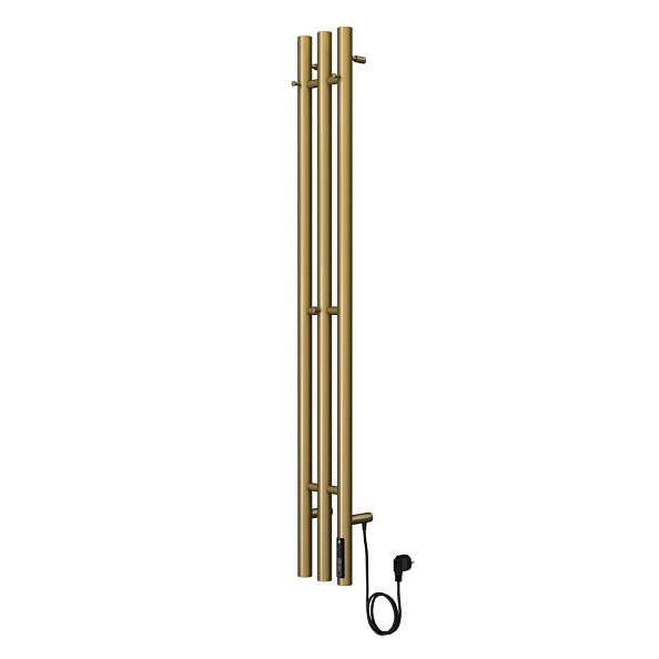 Полотенцесушитель электрический Terminus Стойка TRES круг 120, золото арт