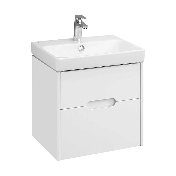 1A2542K0OL010 Набор AQUATON: 1A254201OL010 Тумба-умывальник Оливия 55 Белый матовый/1WH501620 Умывальник Адриана 55