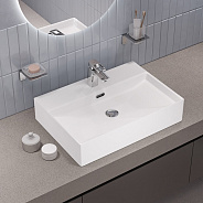 Умывальник накладной/подвесной, белый глянцевый, Bild, IDDIS, BILWS60i27