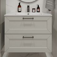 Тумба с раковиной подвесная (80см) Terminus Victoria VIC10802900301O, белый