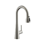 Смеситель для кухни BELZ, выдвижной излив, нержавеющая сталь, никель (B74816-6)