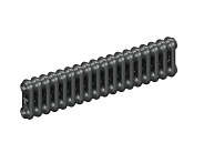 Стальной трубчатый радиатор Rifar Tubog 2018 B1, 26 секций титан, боковое подключение