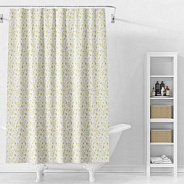 Штора для ванной комнаты Splenka S381.1808, желтый/белый